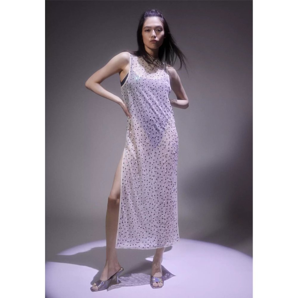 Urban Outfitters | Hunter Sheer Sequin Midi Dress